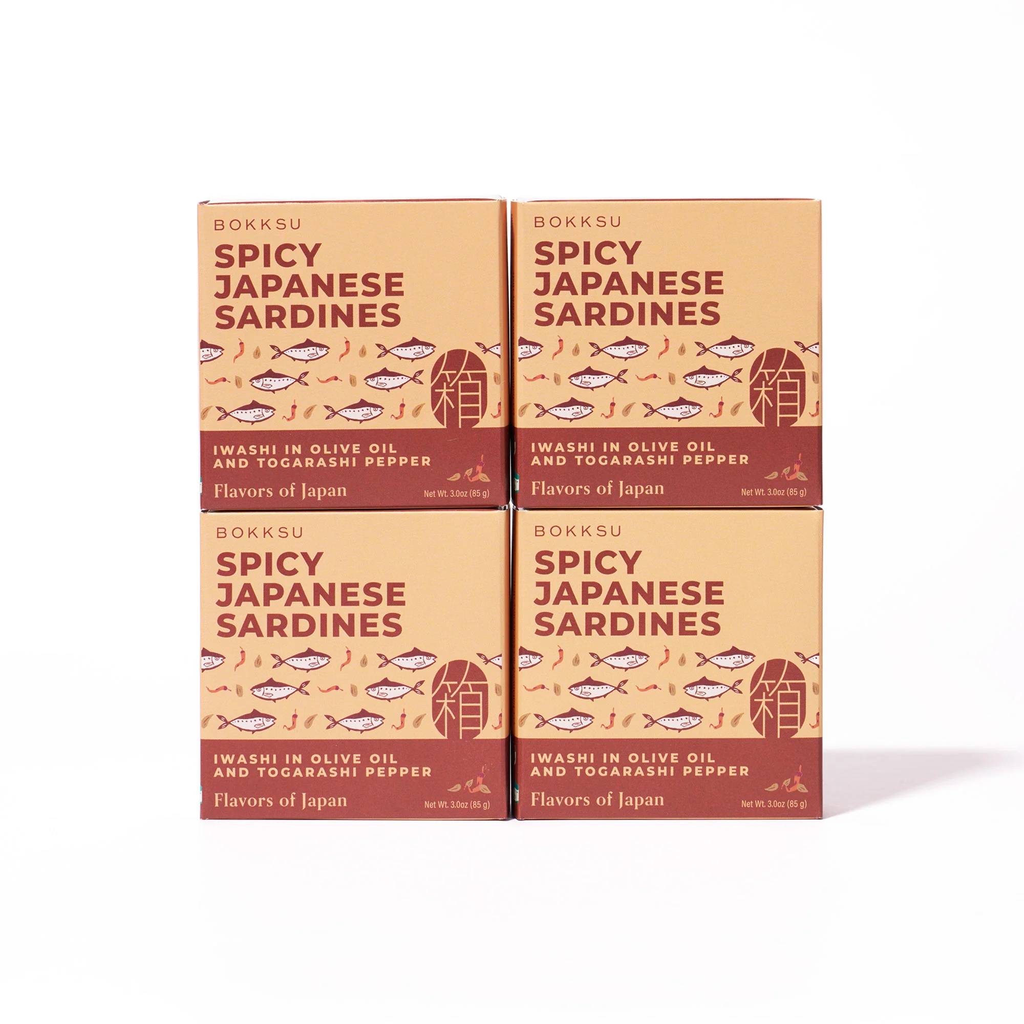 Bokksu Spicy Japanese Sardines (4-Pack)