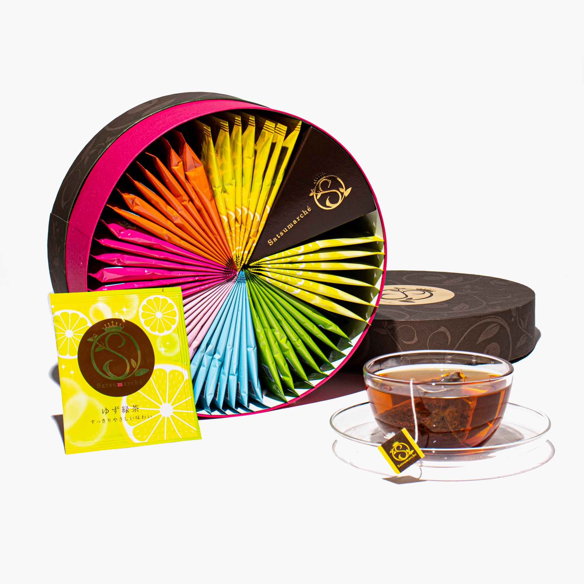 Kagoshima Seicha Gift Box: Satsumarche Tea Bags (49 Pieces, 7 Flavors)