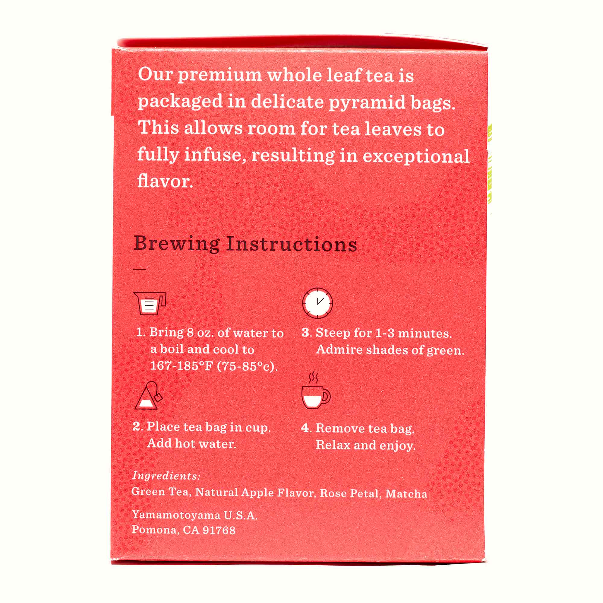 Yamamotoyama Premium Green Tea: Matcha Apple (10 bags) - Image 3