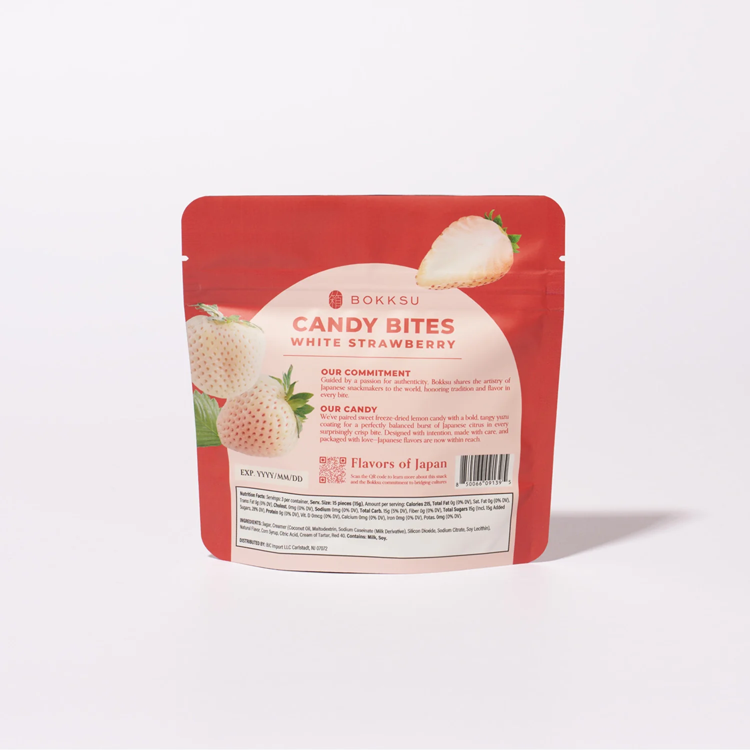 White Strawberry Japanese Candy Bites 0.75oz - Image 2